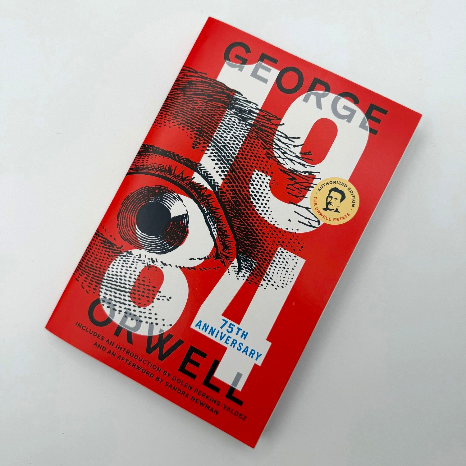 1984 by George Orwell paperback book cover - classic dystopian fiction surveillance novel