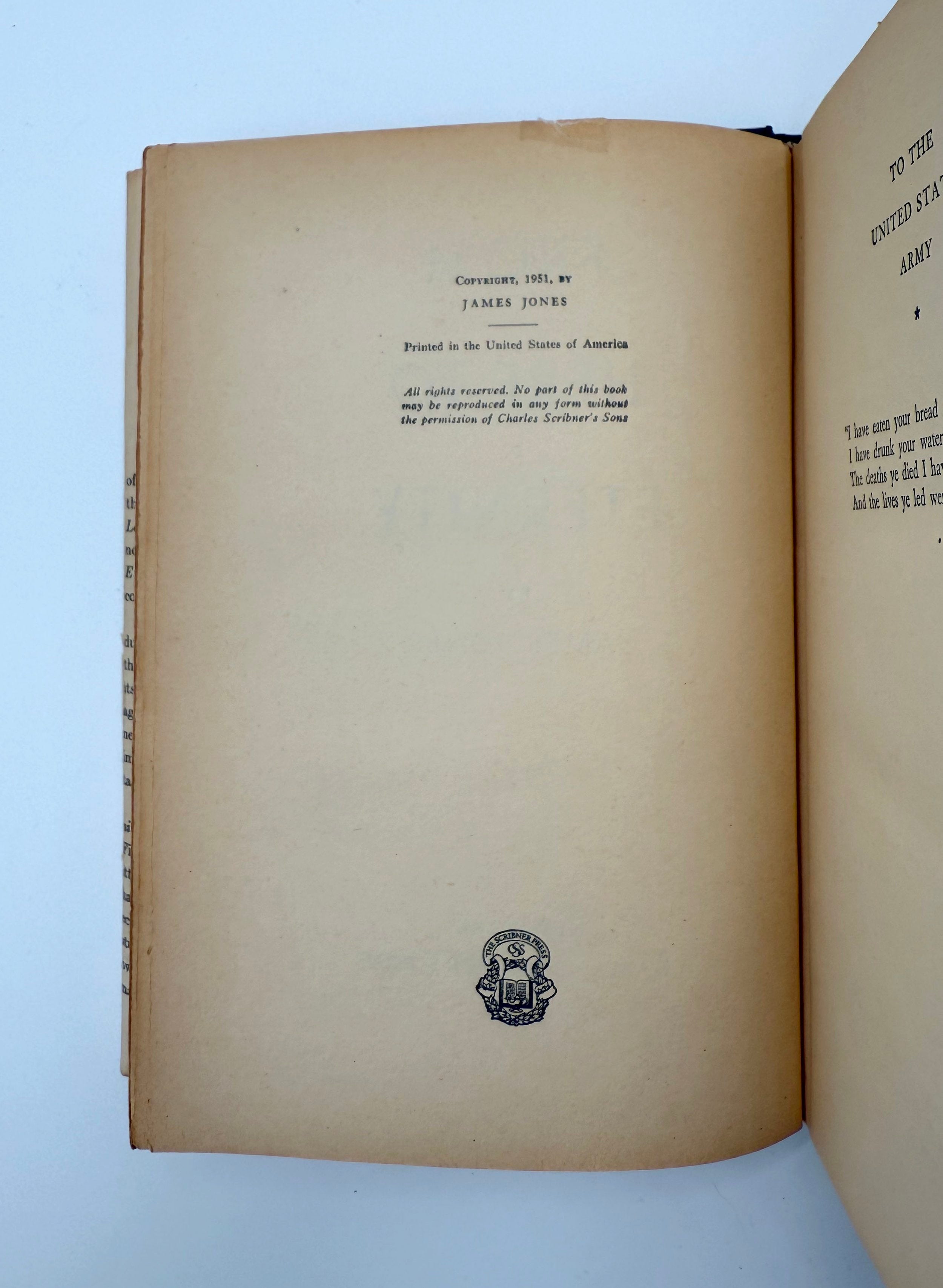 Open book with text and a logo on a light blue background