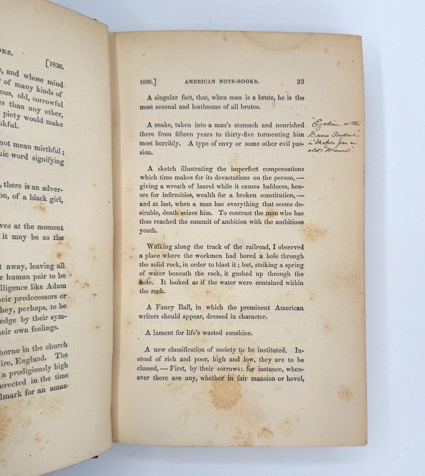 Open book with text pages on a white background
