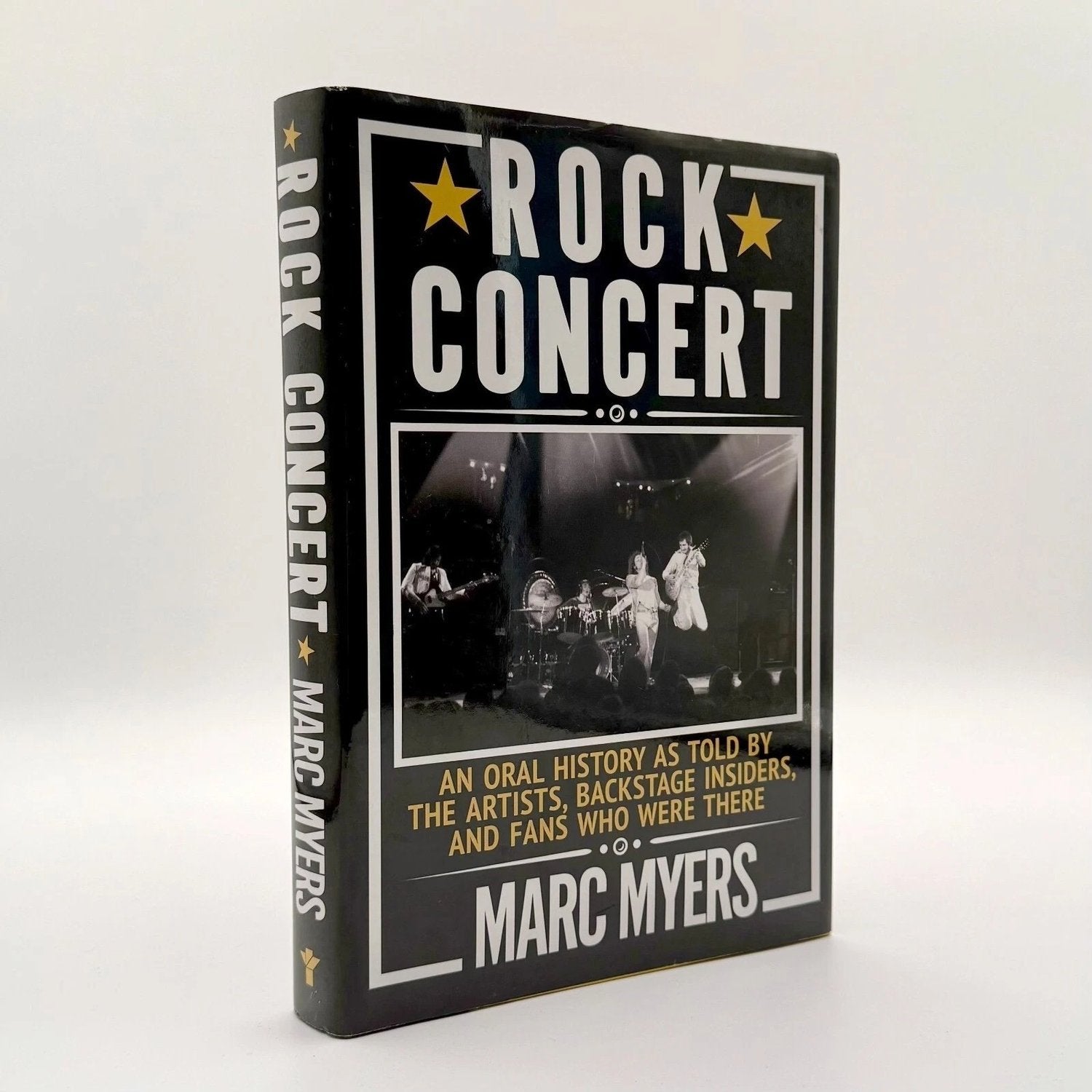 Book titled 'Rock Concert' by Marc Myers on a white background