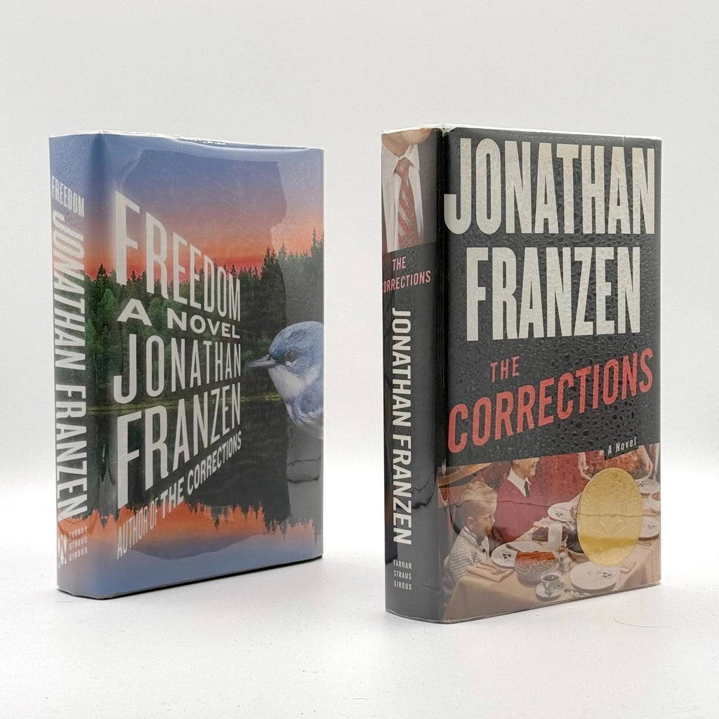 Jonathan Franzen first edition set - The Corrections and Freedom literary fiction hardcover novels