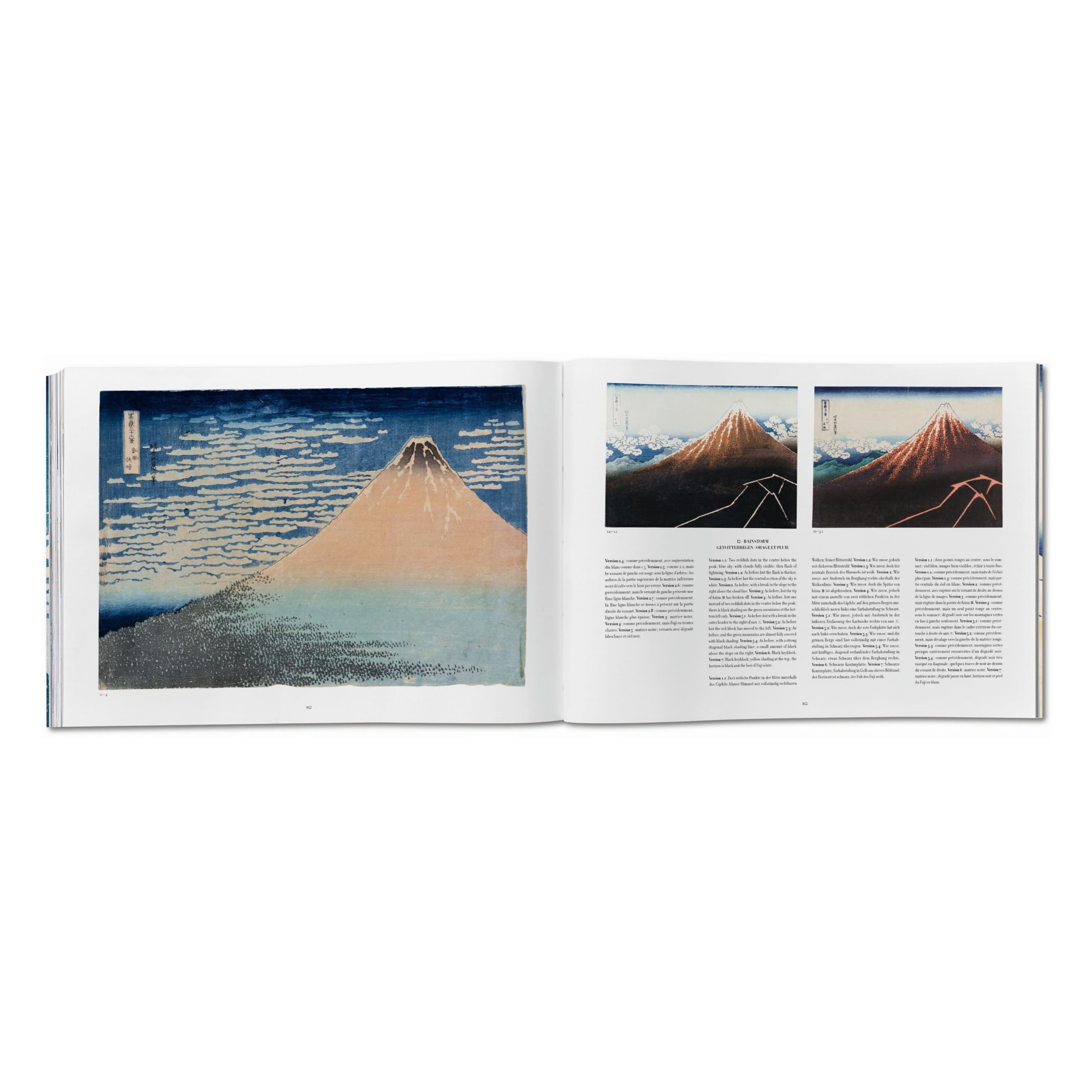 Hokusai: Thirty-six Views of Mount Fuji (German, French, English)
