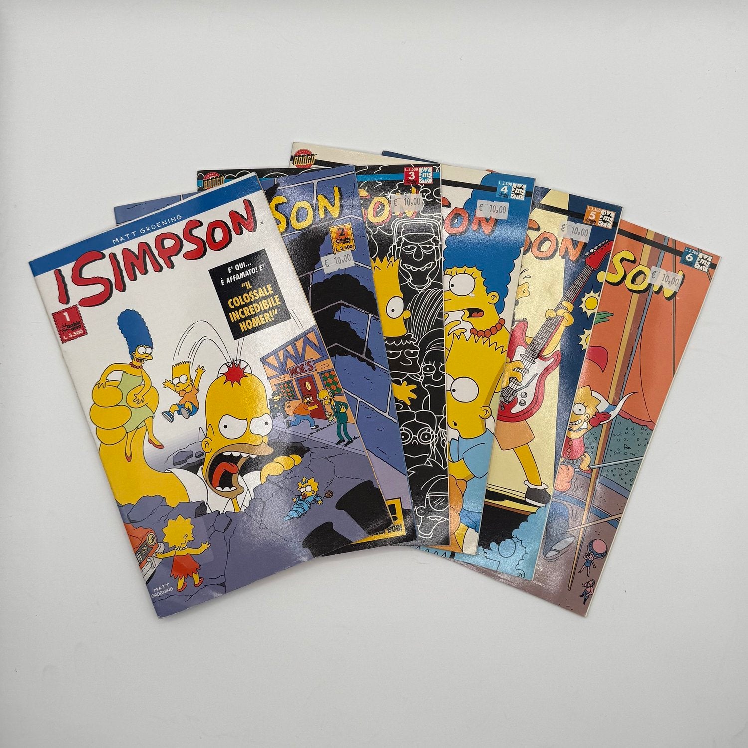 I Simpson Comics Volumes 1-6 Italian edition - Matt Groening Simpsons comic book collection set