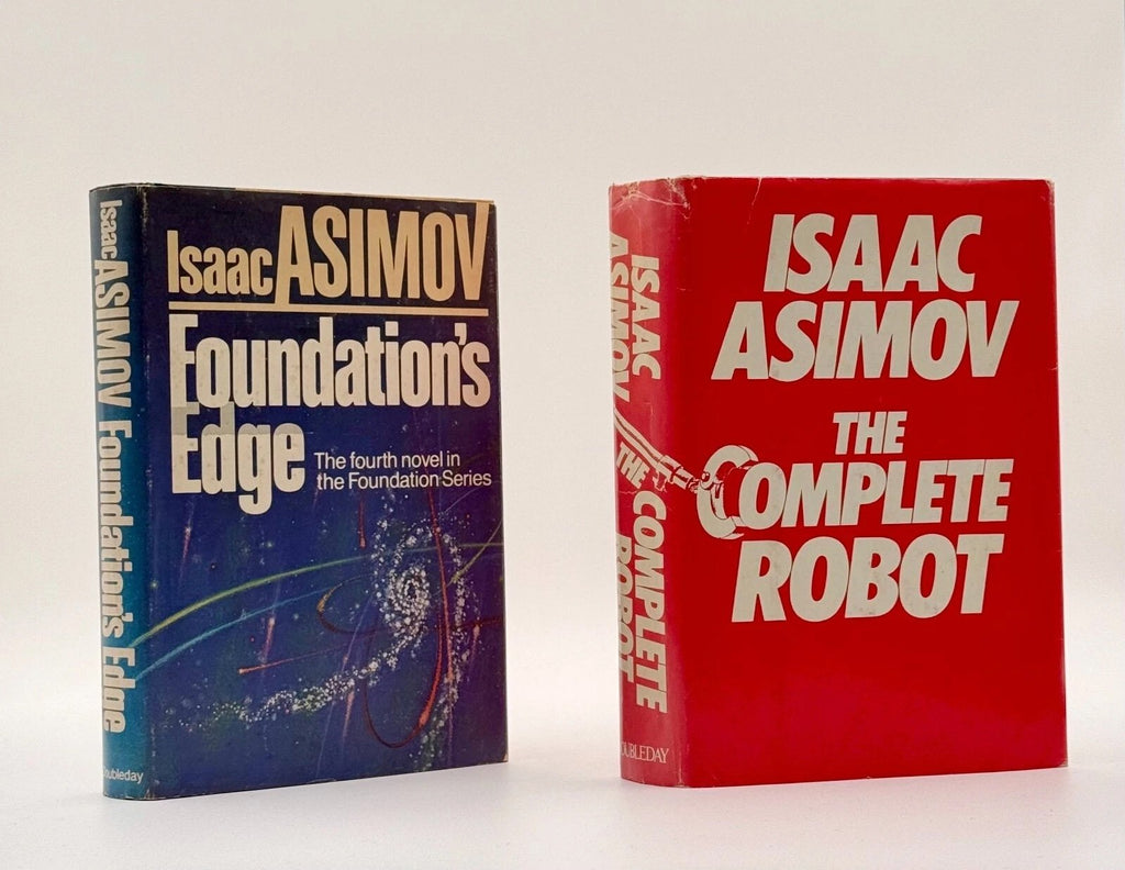 Isaac Asimov first edition set - The Complete Robot and Foundation's Edge science fiction novels