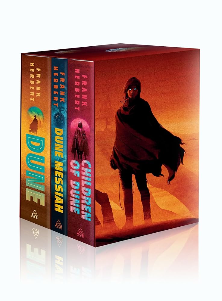 Frank Herbert's Dune Saga Books 1-3 Deluxe Hardcover Boxed Set: Dune, Dune Messiah, and Children of Dune cover image