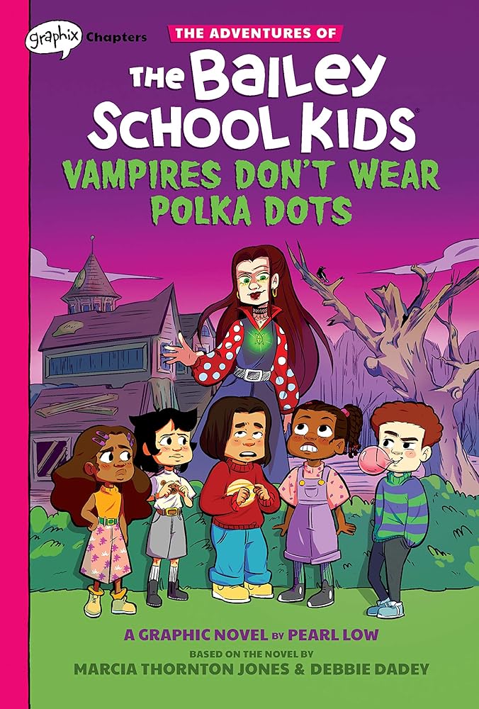 Vampires Don't Wear Polka Dots: A Graphix Chapters Book (The Adventures of the Bailey School Kids #1) (1) cover image