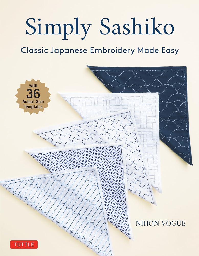Simply Sashiko: Classic Japanese Embroidery Made Easy (With 36 Actual Size Templates) cover image