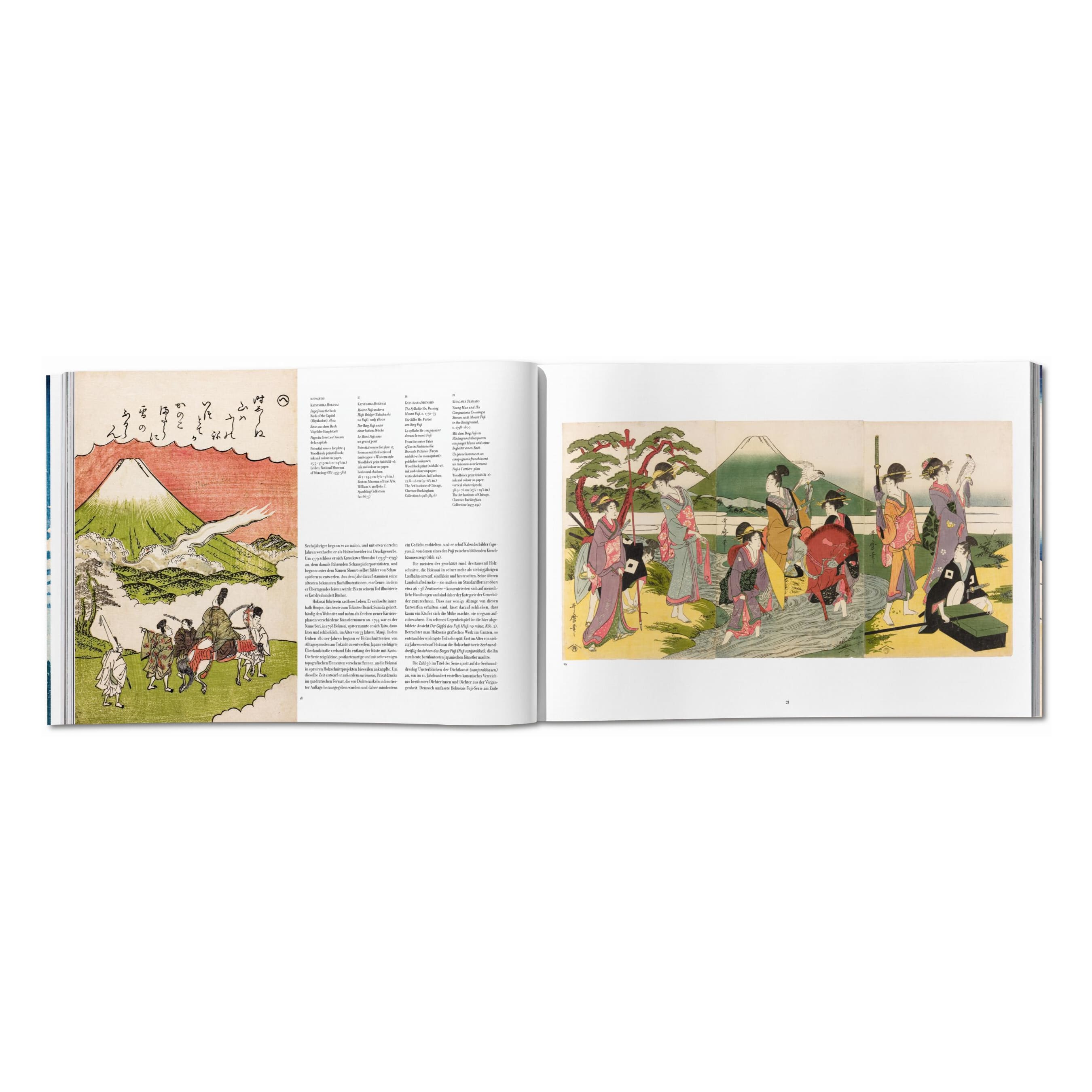 Hokusai: Thirty-six Views of Mount Fuji (German, French, English)