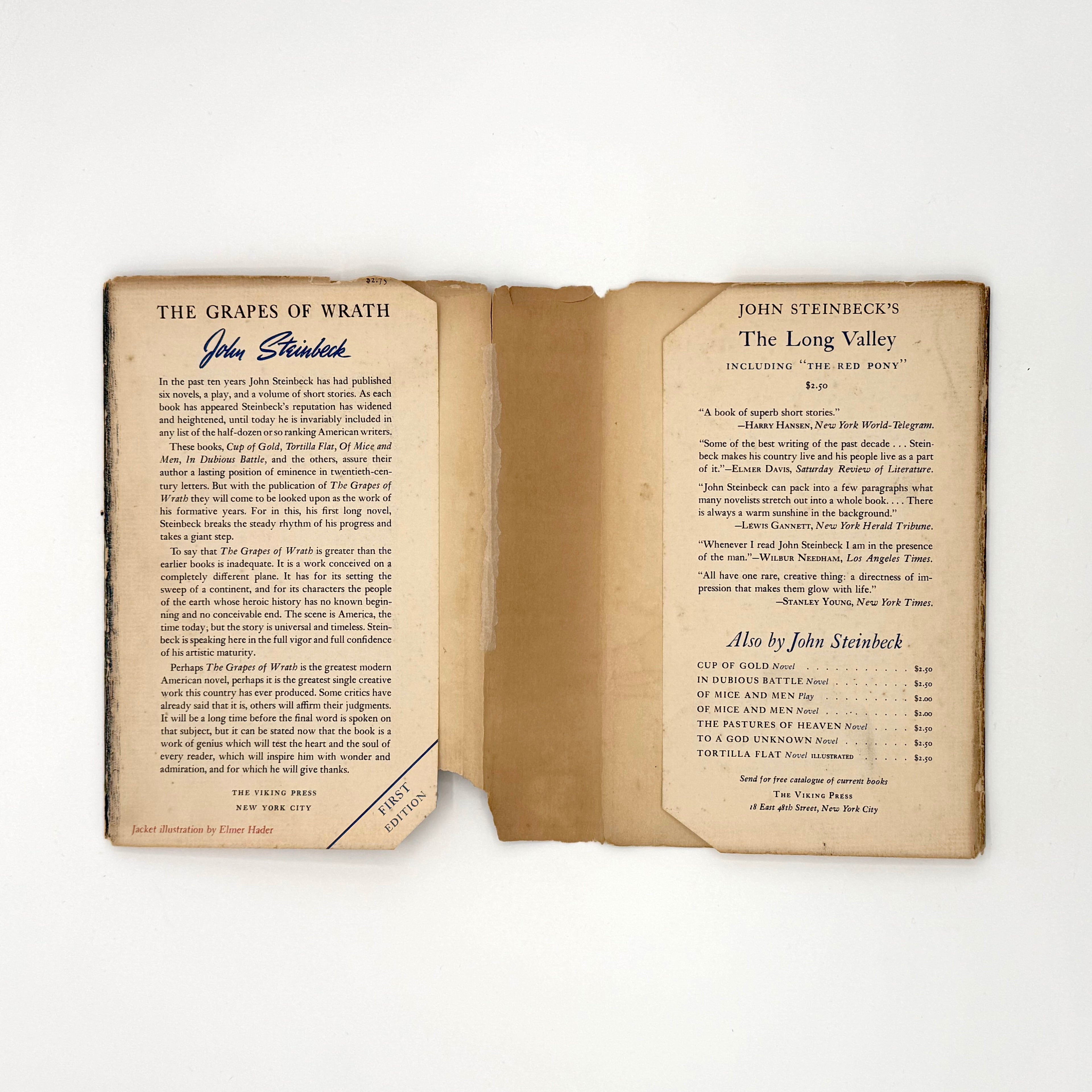 The Grapes of Wrath — First Edition, First Printing (1939)