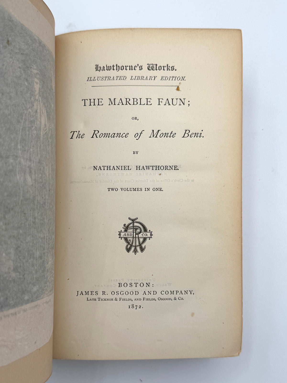 The Marble Faun, Nathaniel Hawthorne (1872)