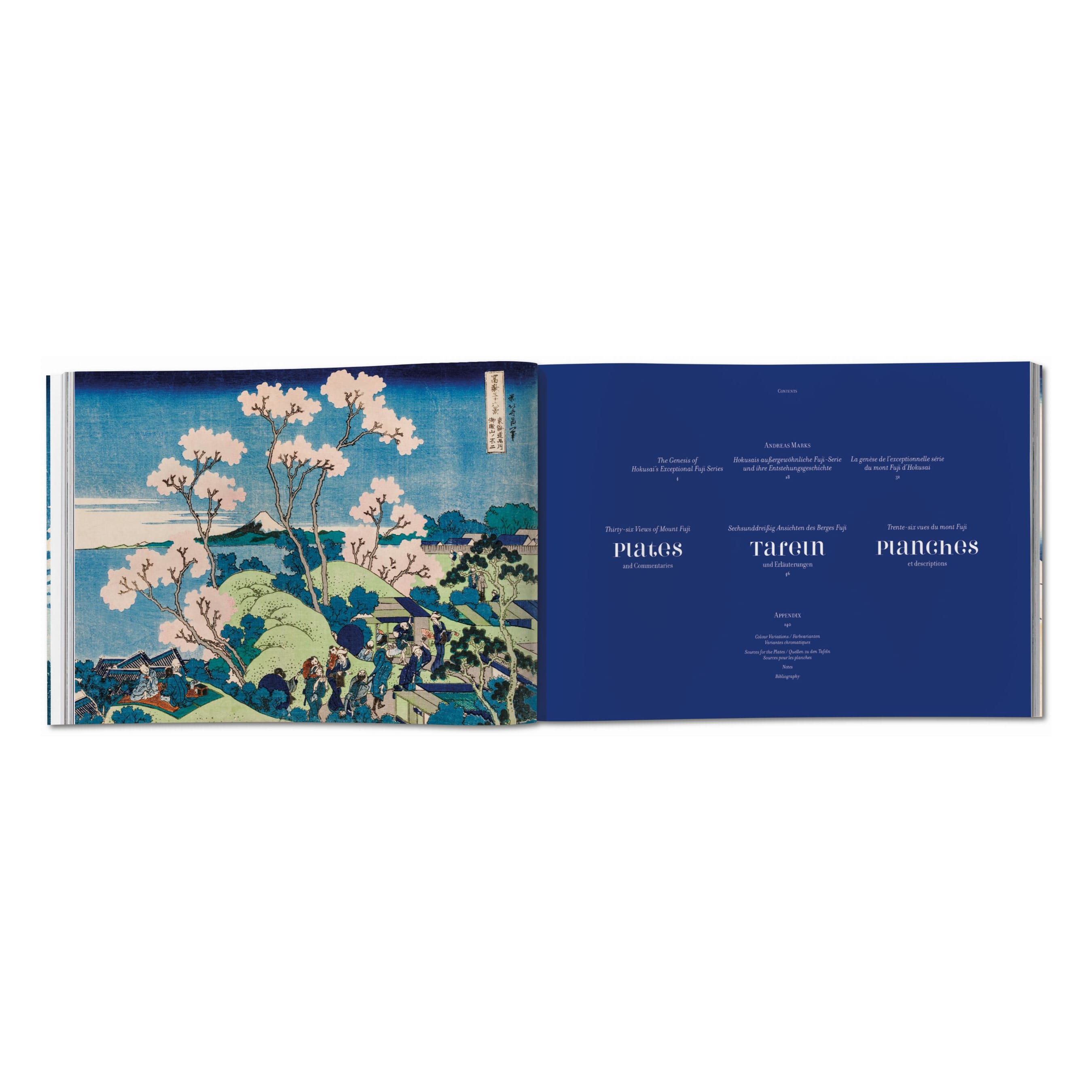 Hokusai: Thirty-six Views of Mount Fuji (German, French, English)