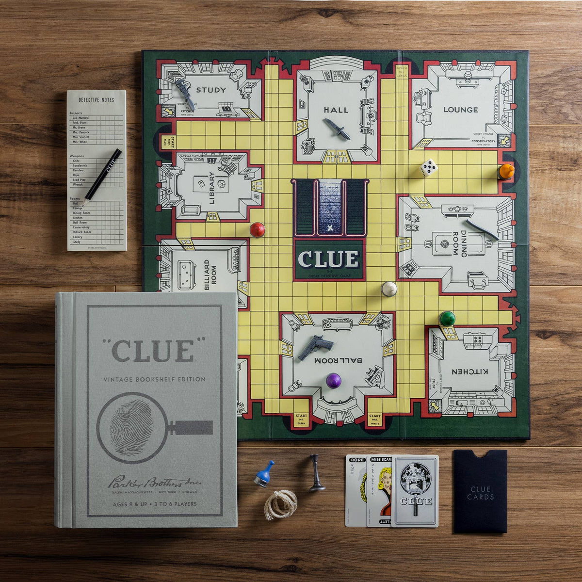 Clue - Vintage Bookshelf Edition
