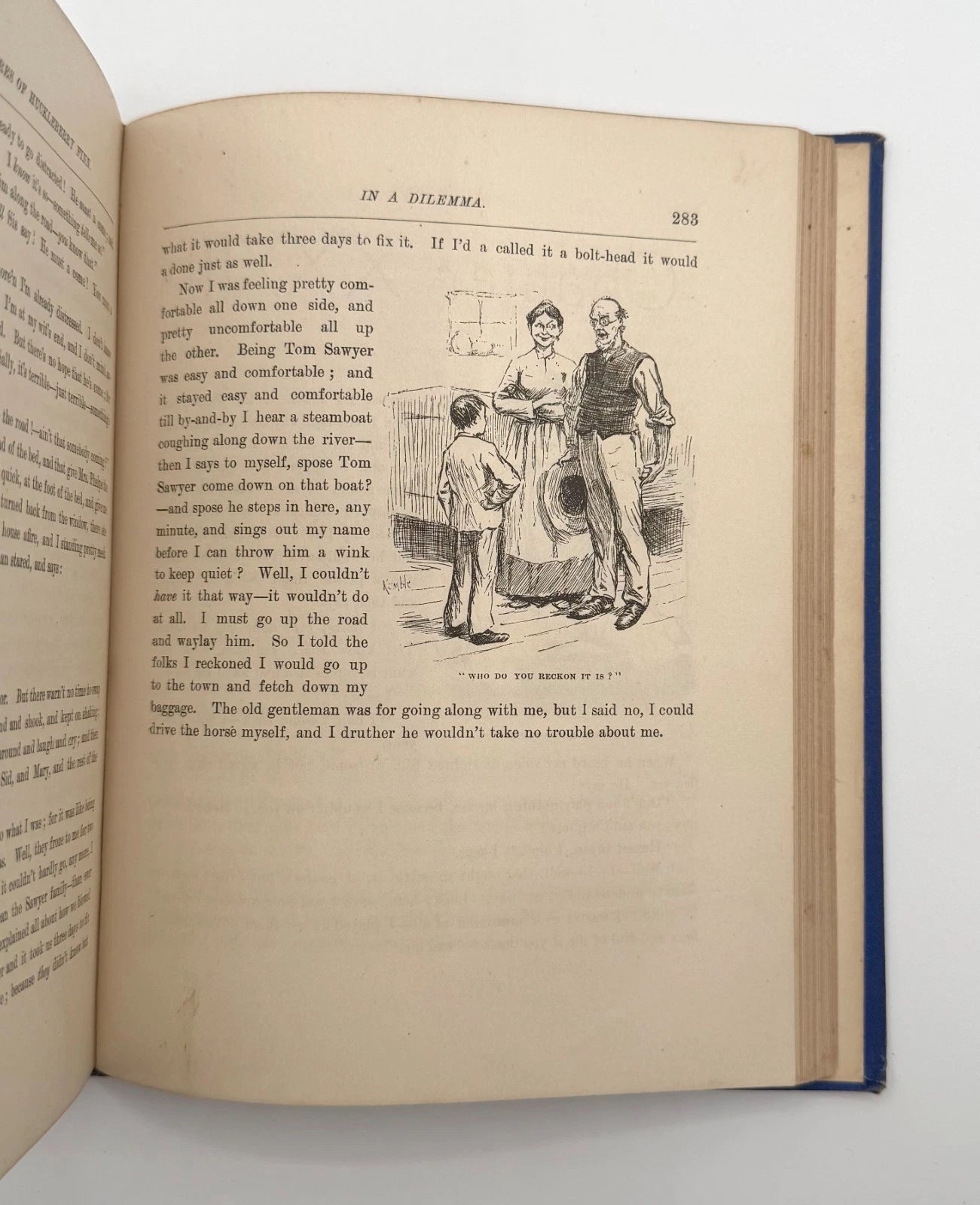 Open book with text and illustrations on a white background