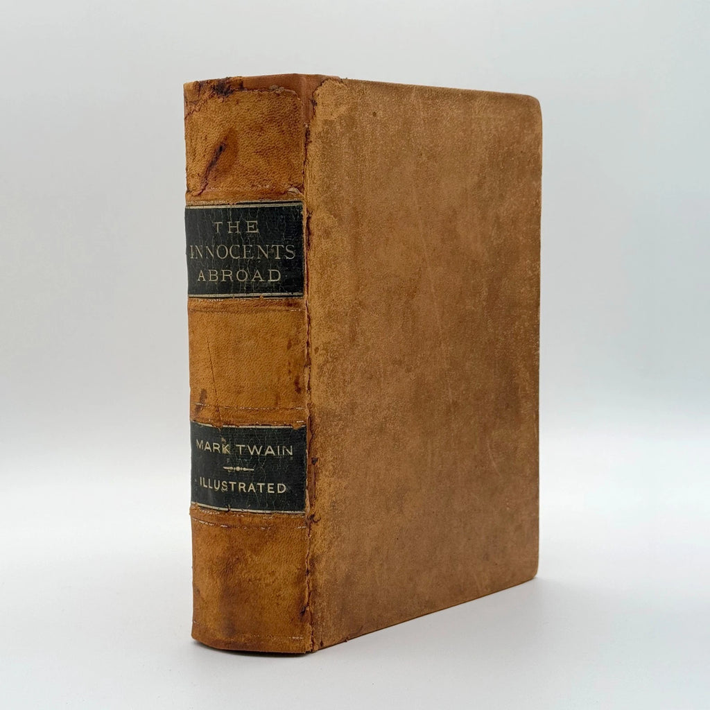 The Innocents Abroad by Mark Twain 1870 first edition - restored calf binding with gilt spine