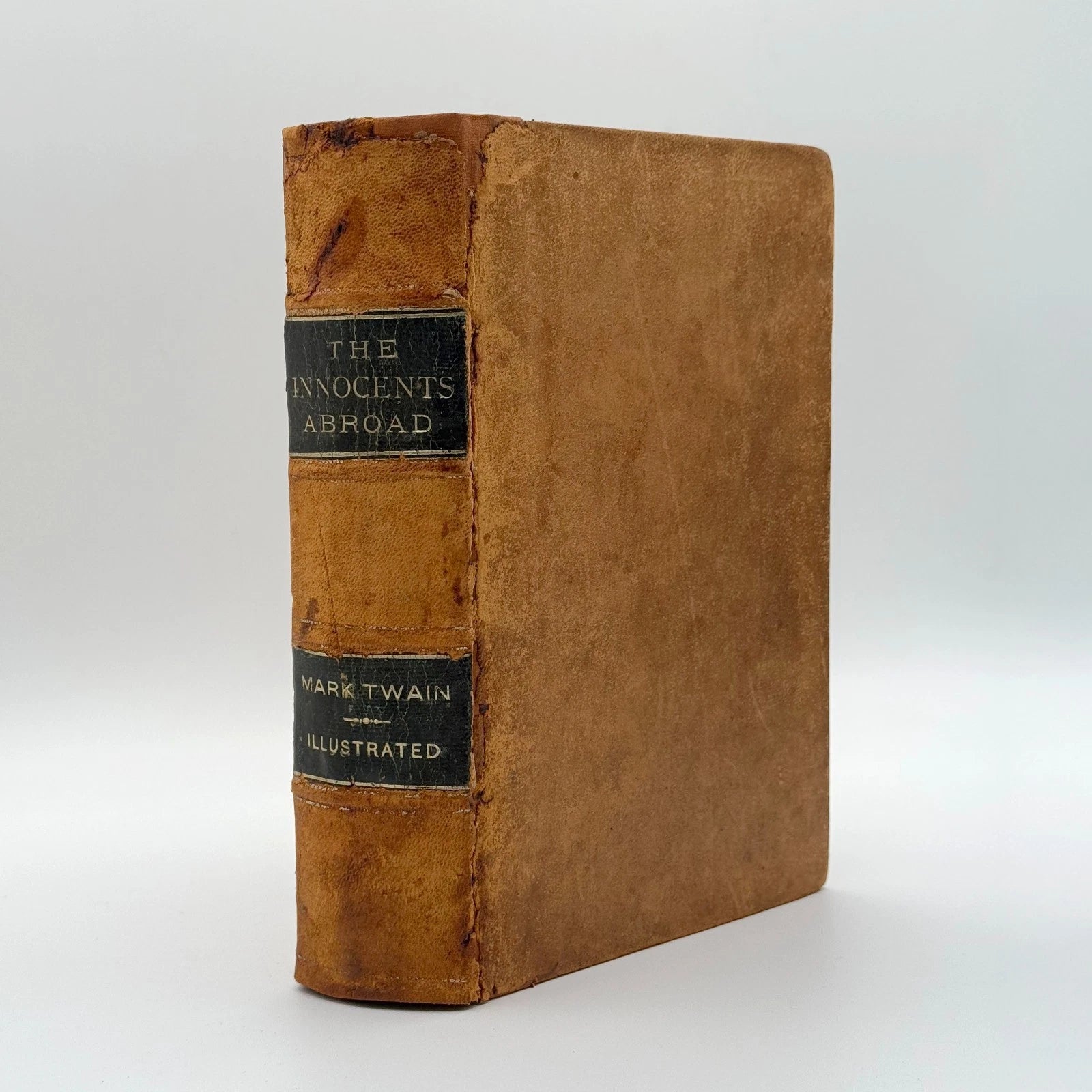 The Innocents Abroad by Mark Twain 1870 first edition - restored calf binding with gilt spine